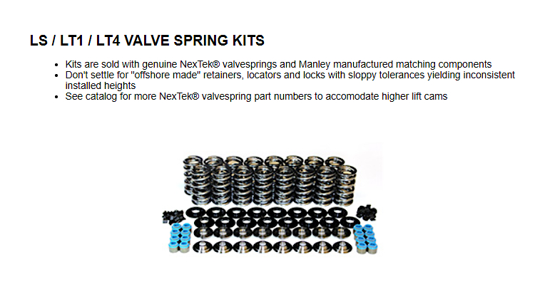 Manley Performance LS Dual Spring Kit Max Lift .660″ Rams Head Service